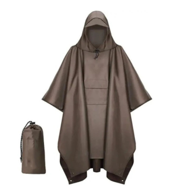 3-in-1 Hooded Waterproof Rain Poncho | Outdoor Adventure