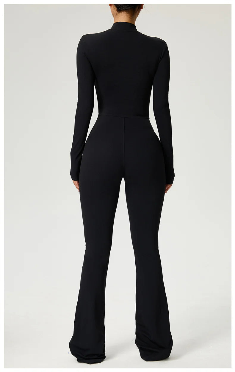 High-Performance Long Sleeve Yoga Jumpsuit