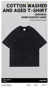 Retro Cat Graphic Cotton Tee – Unisex Harajuku Style