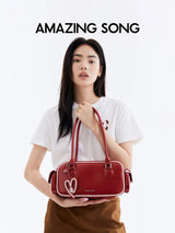 Amazing Song Toast Bag BGT Retro Chic Classic Bowling Bag Style Linear Shoulder Bag
