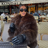 Elegant Faux Fur Oversized Coat