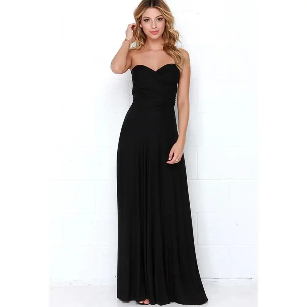 Elegant Multiway Wrap Maxi Dress