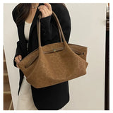 2025 Leopard Print Suede Women Tote Bag with Inner Pocket Underarm Bag Large Capacity Satchel Bag for Work Travel Purses Handbag