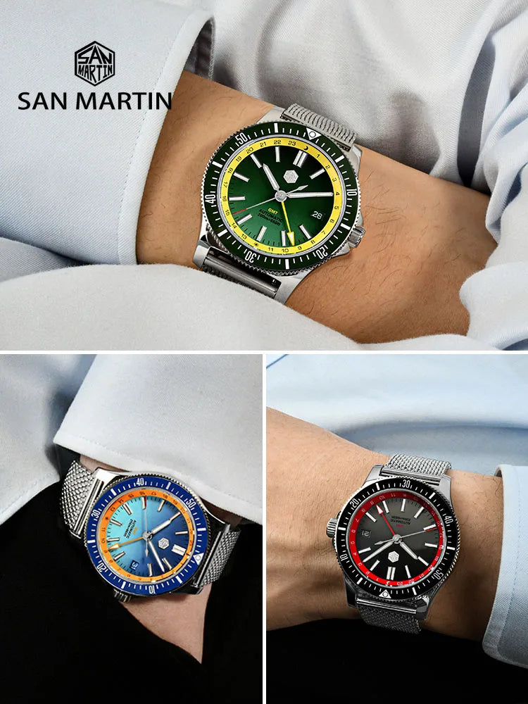 San Martin 41mm GMT Dive Watch – NH34 Automatic