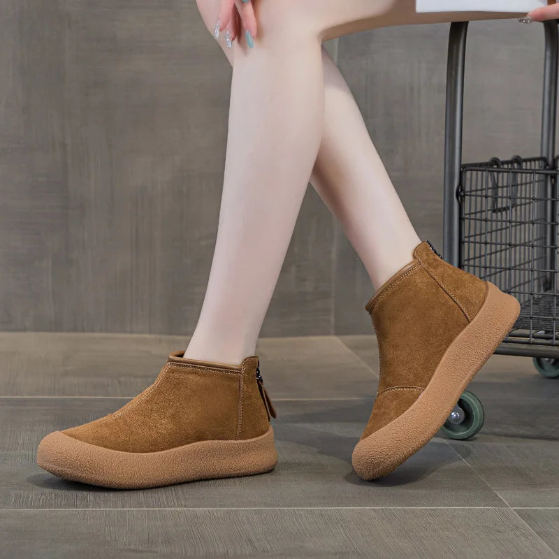 Premium Genuine Leather Winter Snow Boots