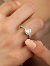 Sterling Silver Sparkling Heart Ring