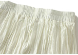Women's Pleated Maxi Skirt – Elegant A-Line Beach Style