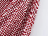 Women's Plaid Drawstring Lantern Pants