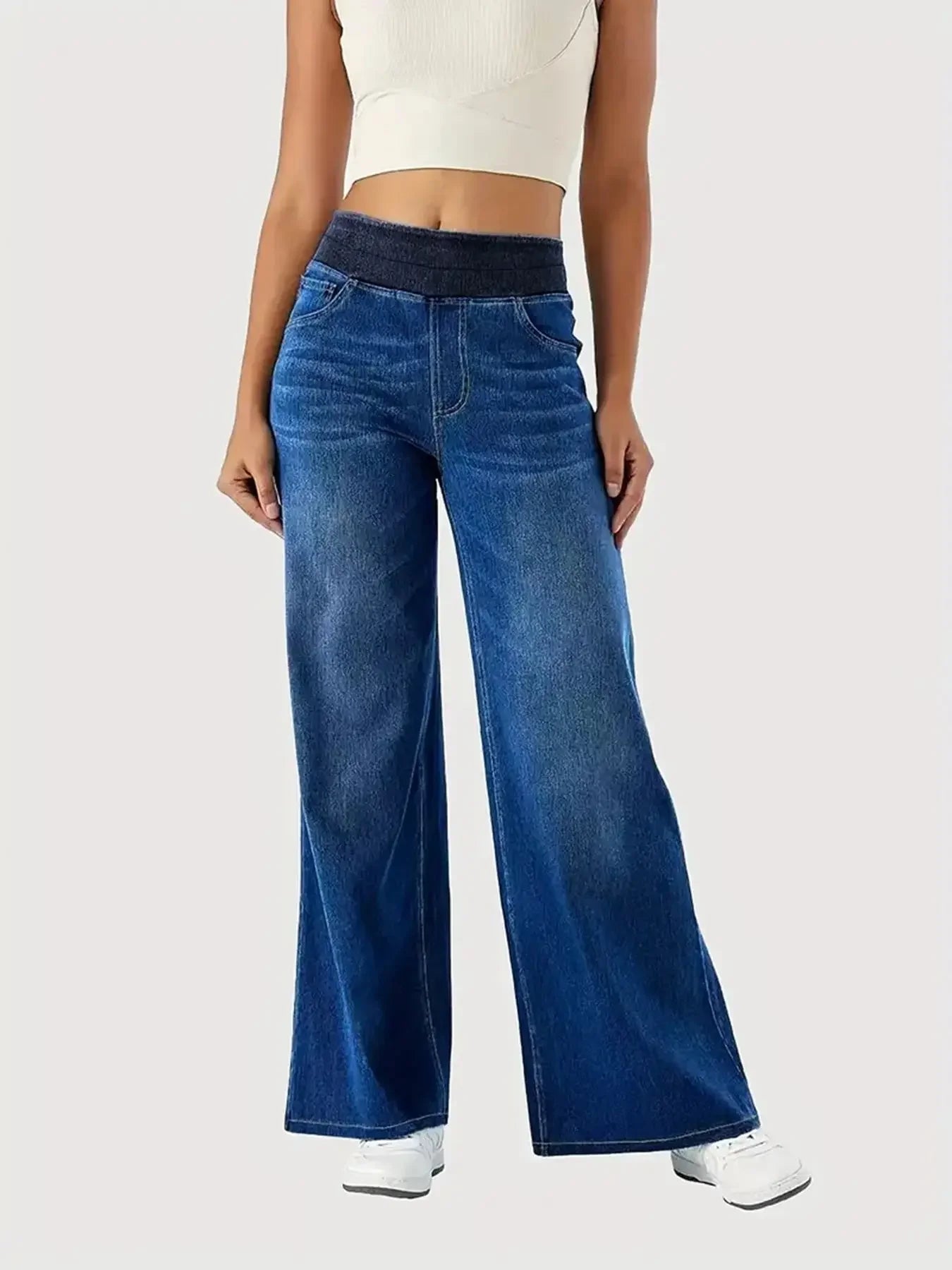 Women's Y2K Baggy Stretch Jeans – High Waist Loose Fit