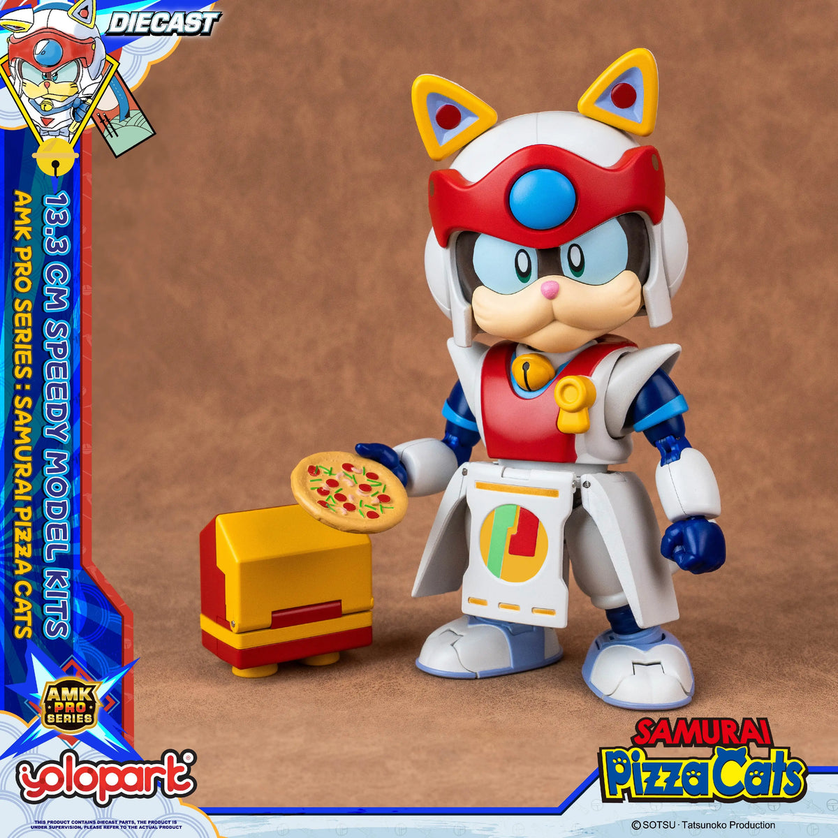 YOLOPARK 13.3cm Samurai Pizza Cats AMK PRO Series Speedy Model Kit TOY Gift For girl boy