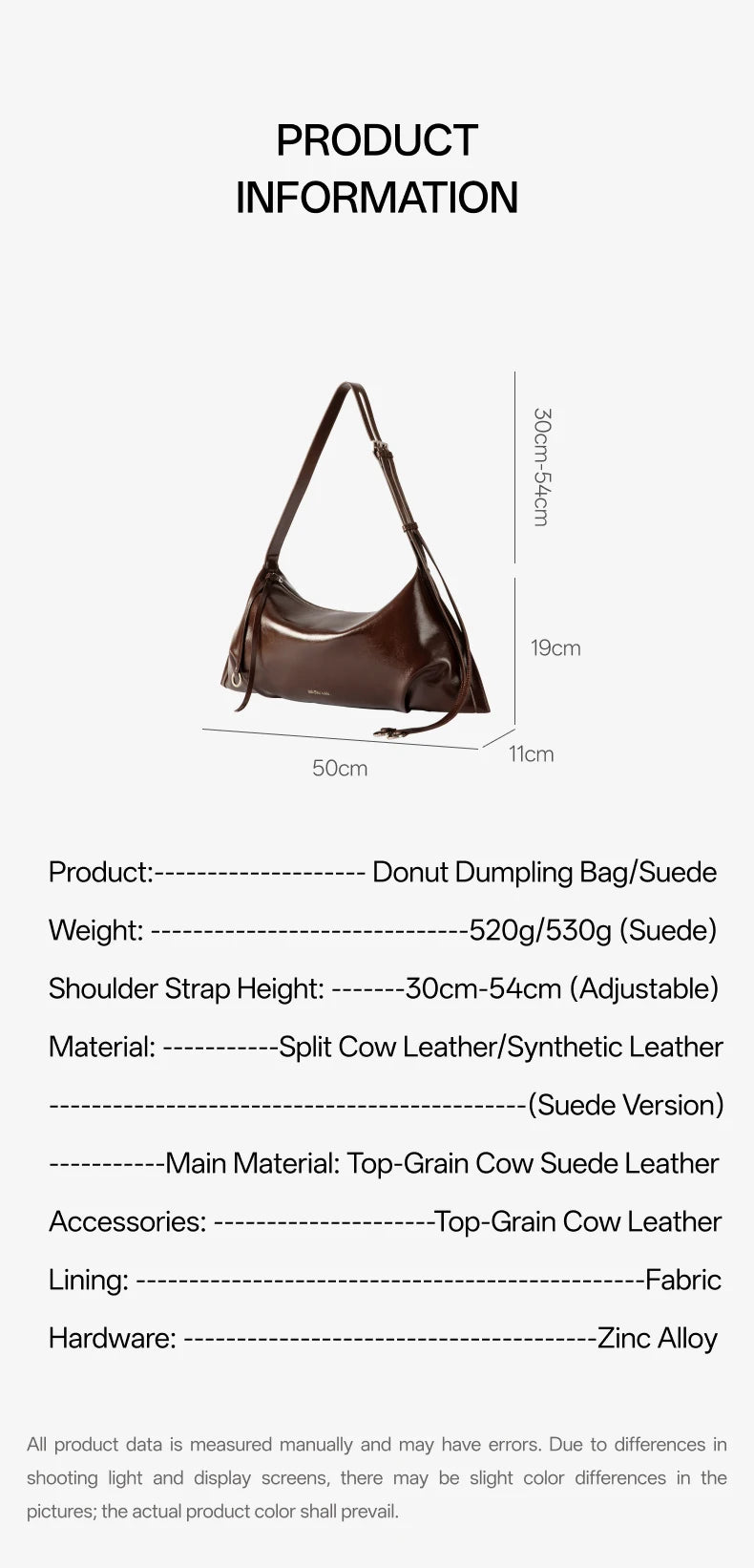 Amazing Song Donut Dumpling Bag Retro Suede Large Capacity Fashionable Bag