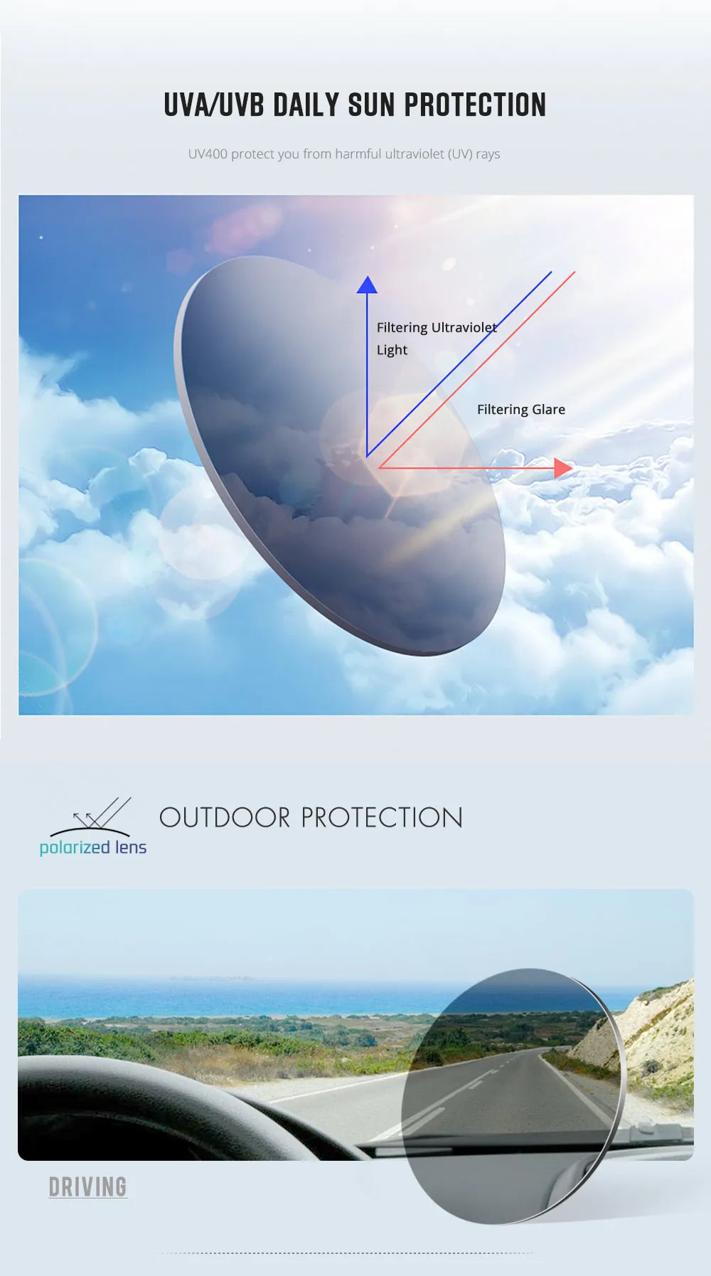 KDEAM Large Size Men's Sunglasses Polarized Photochromic Night Vision Goggles Oversized Sun Glasses With 154mm Width KD332 PLUS
