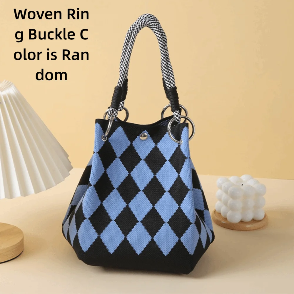 Women's Cartoon Knitted Bucket Bag