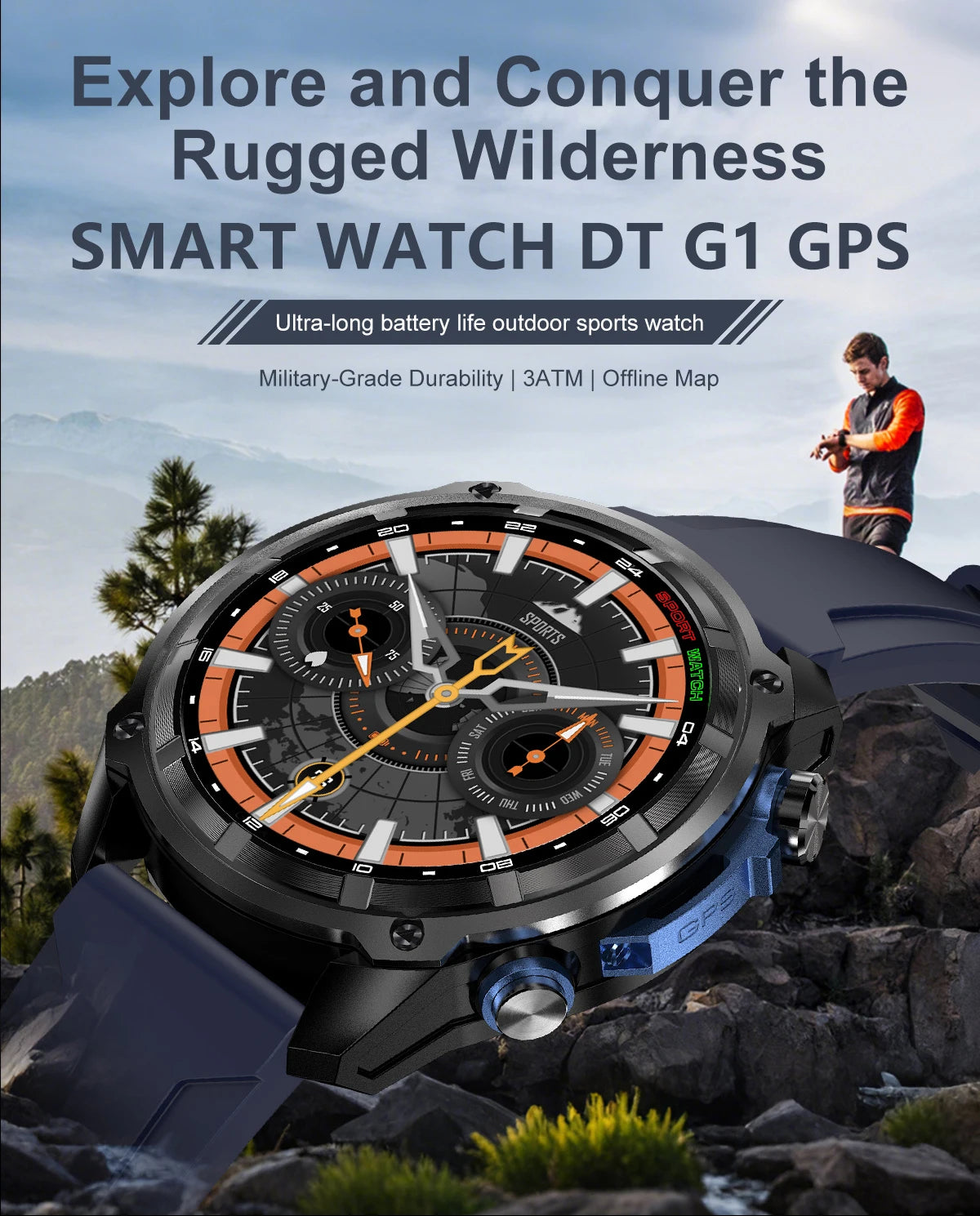 GPS Adventure Smartwatch – Sapphire Edition