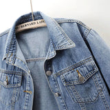 Vintage USA-Made Cropped Denim Jacket – Summer Short Sleeve Jean Top