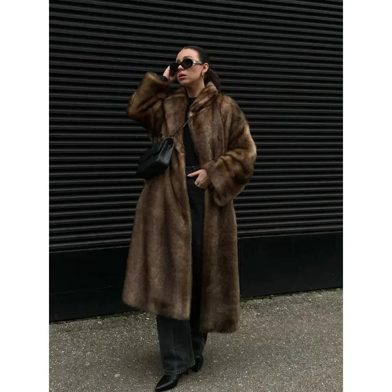 Women's Luxury Faux Fur Long Coat