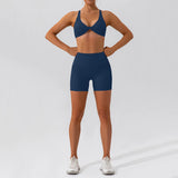 2-Piece Women's High-Waist Yoga Set – Seamless Long Sleeve Workout Suit