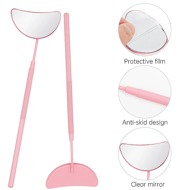 Moon-Shaped Eyelash Extension Mirror