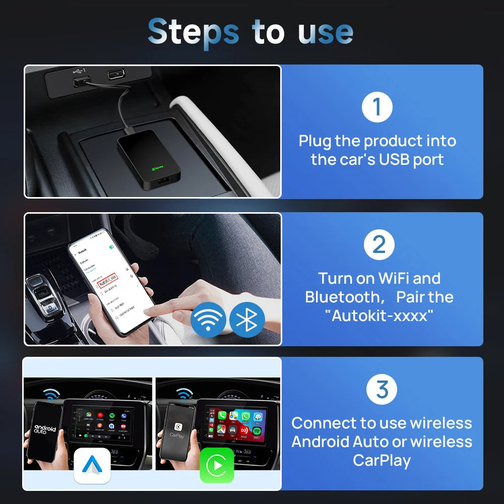 CarlinKit Wireless CarPlay & Android Auto Adapter