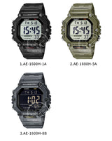 Casio Men’s Sport Digital Watch | 100M Water Resistant & Multi-Time Zone | AE-1600H-1A