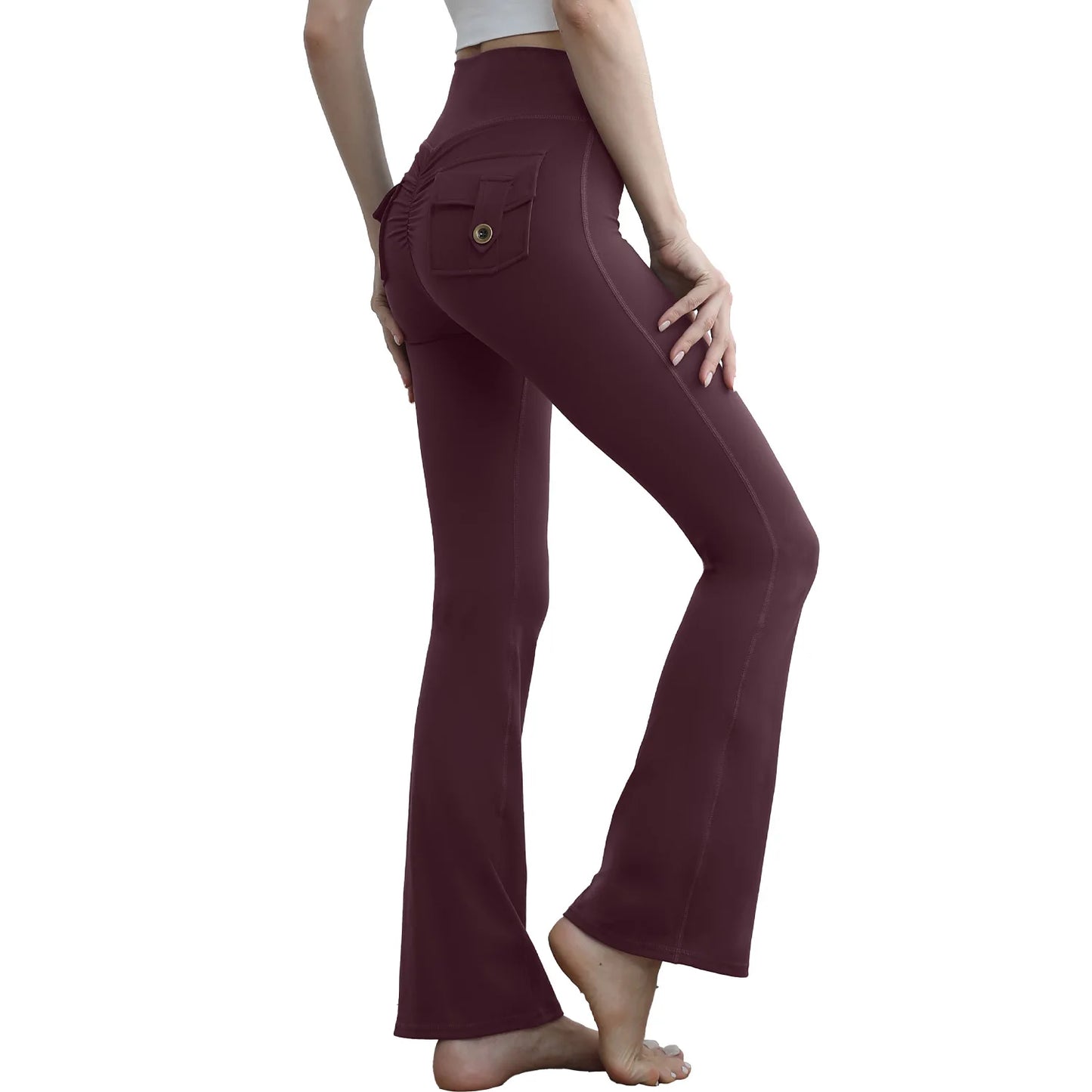 High-Waist Seamless Flare Yoga Pants