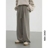 Women's High-Waisted Drawstring Wide-Leg Pants