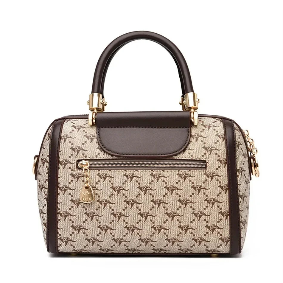 Luxury Handbag Fashion Print Large Capacity Soft Leather Women Shoulder Crossbody Bag Leisure Designer Ladies Purses and Handbag