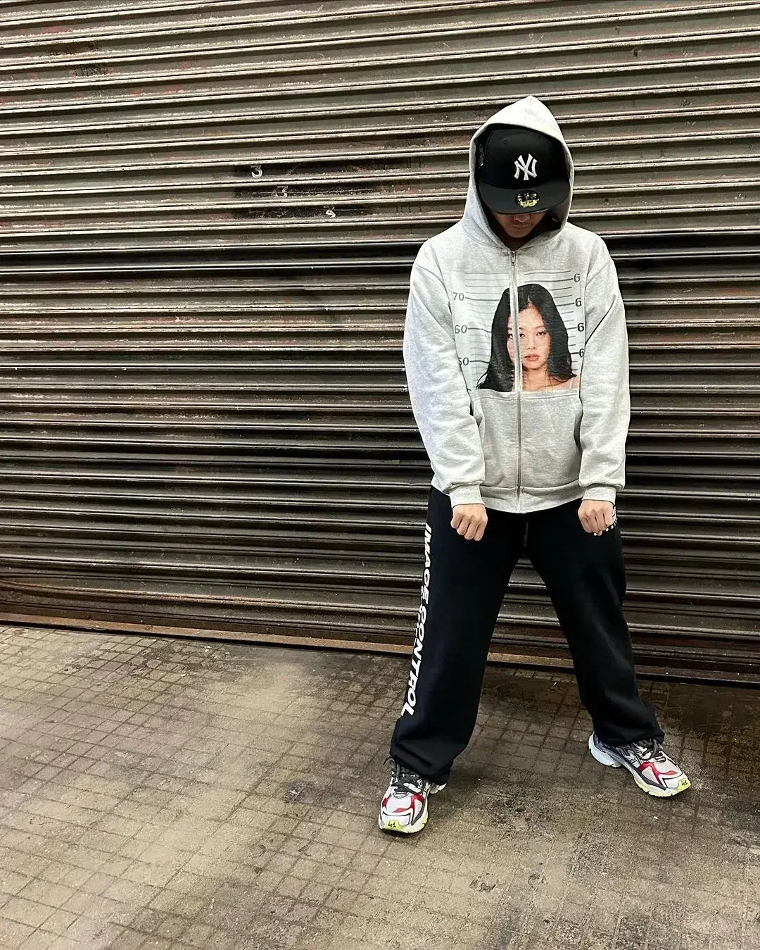 Men's Dollar Print Zip-Up Hoodie