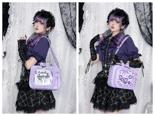 Novelty Tv Shape Ita Bag Retro Television Women Shoulder Bag Design Ita Backpack with Inserts Girls Crossbody Bag