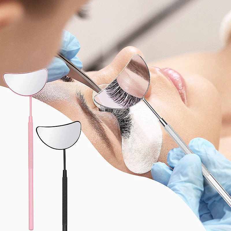 Moon-Shaped Eyelash Extension Mirror