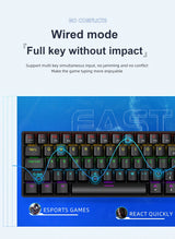 APAYADO K61 Mini Mechanical Keyboard – RGB 61-Key