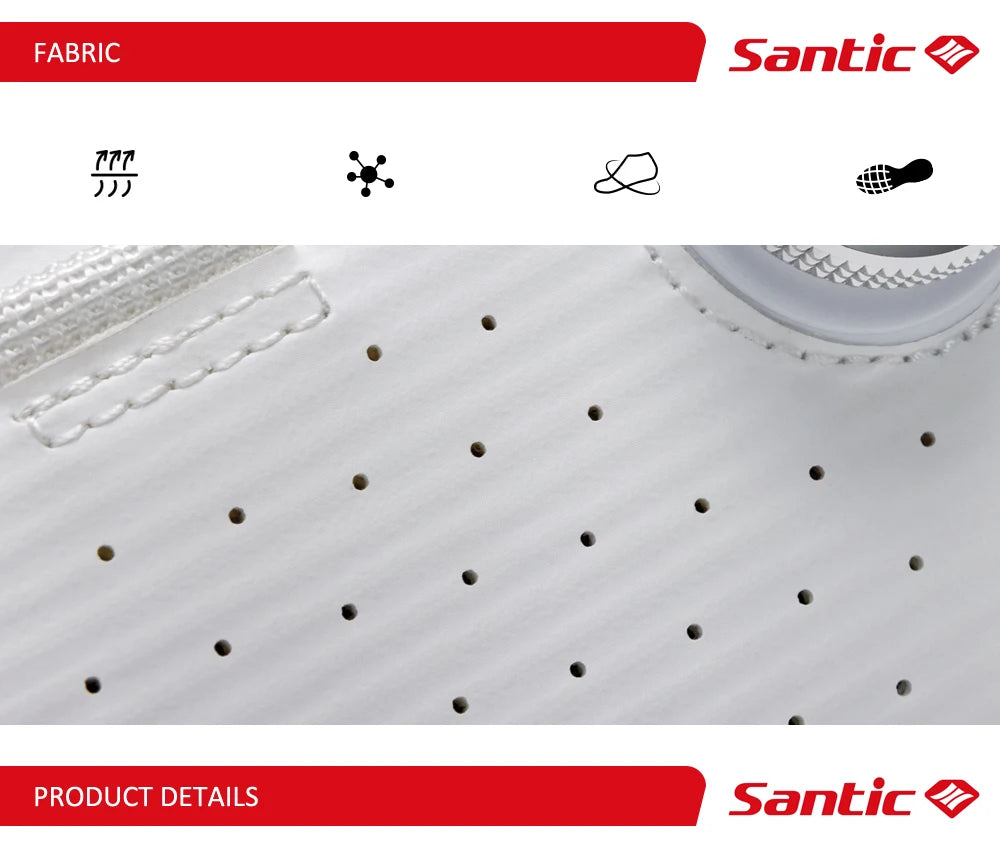 Santic Cycling Shoes Men Carbon Fiber Outsole Road Bike Shoes Women Breathable ATOP Reel Knob Lacing System WZS24043