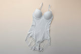 Underwire White Bodysuit Shaper – Silky Stretch Medium Control Shapewear