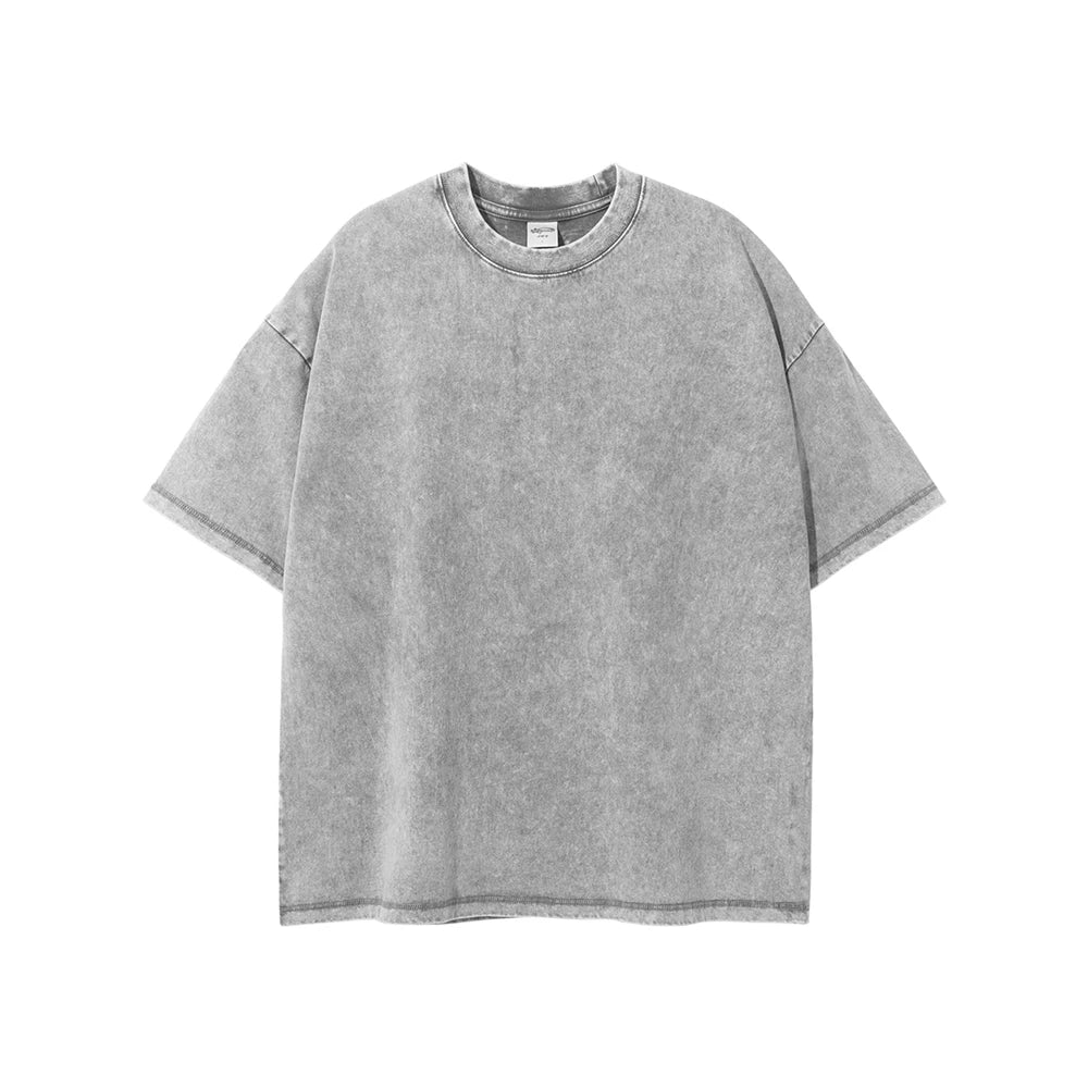Men's Washed Cotton T-Shirt, Loose Fit 275gsm