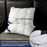 Twisted Flower48 × 74cmStar Hotel High and Low Pillow Home No Collapse Cervical Pillow Insert Waterable Wash Pillow Inner