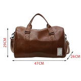 Fashion Leather Duffle Bag With Shoes Packet For Men and Women Luggage Travel Bag Sport Gym Fitness HandBag Mens Shoulder Bag