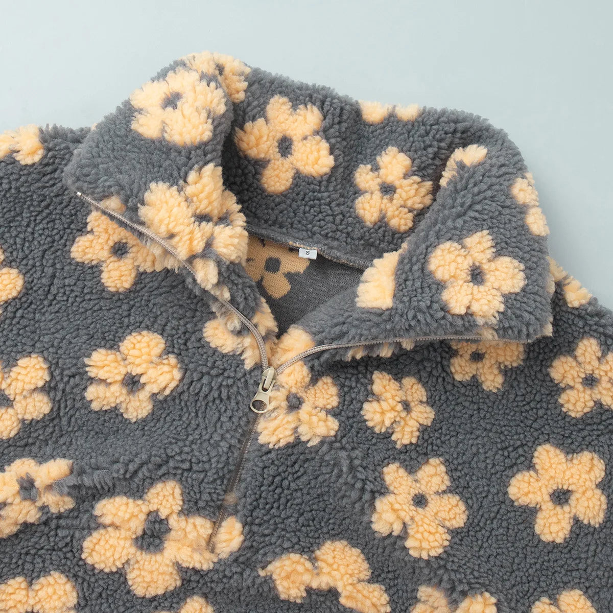 Women's Floral Fleece High-Neck Pullover