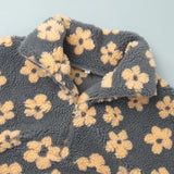 Women's Floral Fleece High-Neck Pullover