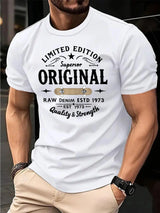 Men's Retro Skateboard Print Cotton T-Shirt