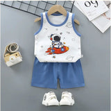 Kids' Cotton Summer Vest & Shorts Set