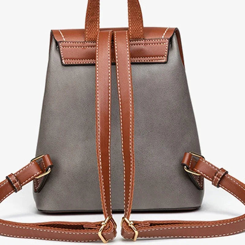 Fashion Backpack For Women Solid Color Patchwork High Quality Casual Vacation Bags