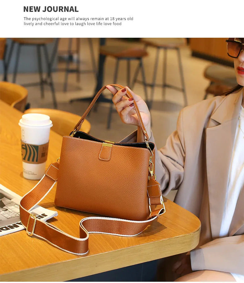 100% Genuine Leather Women's Crossbody Bag 2025 Summer Female Shoulder Bag Luxury Design Handbag phone makeup Bag Commuter