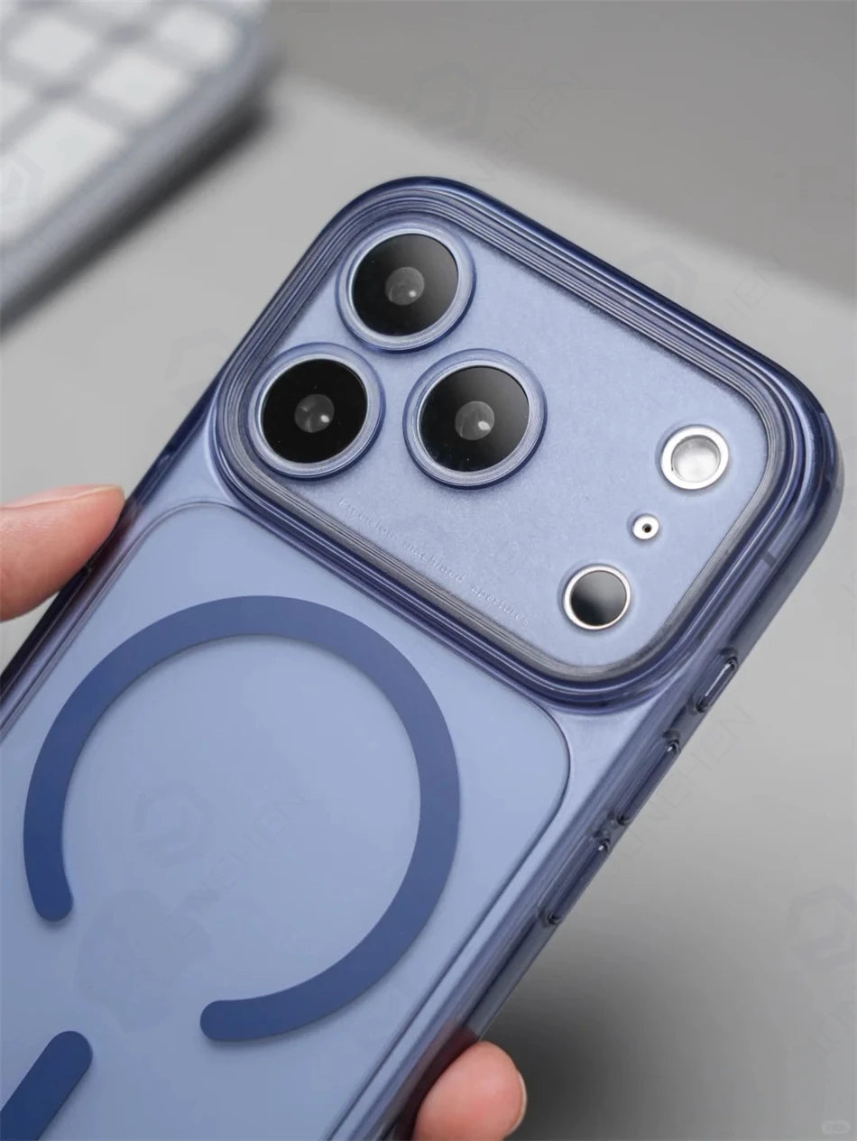 Magnetic Clear iPhone Case with Camera Button