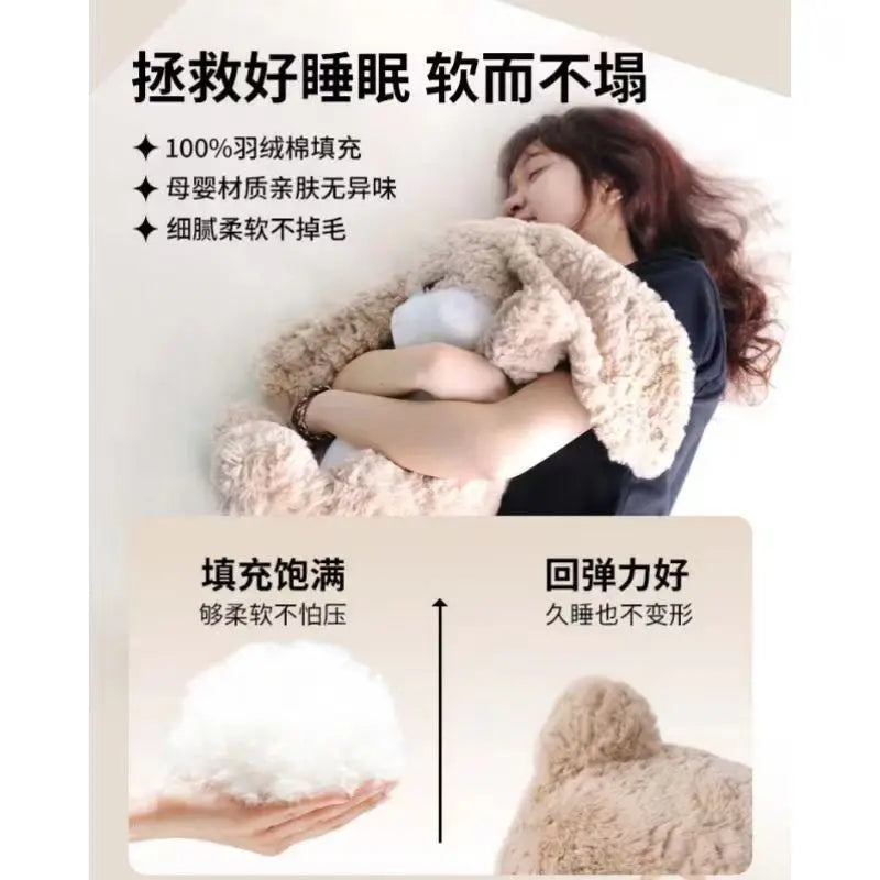 Fluffy Rabbit Plush Toy – Kawaii Stuffed Animal Doll