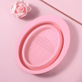 USA-Made Silicone Makeup Brush Cleaner Pad & Foldable Cleaning Bowl