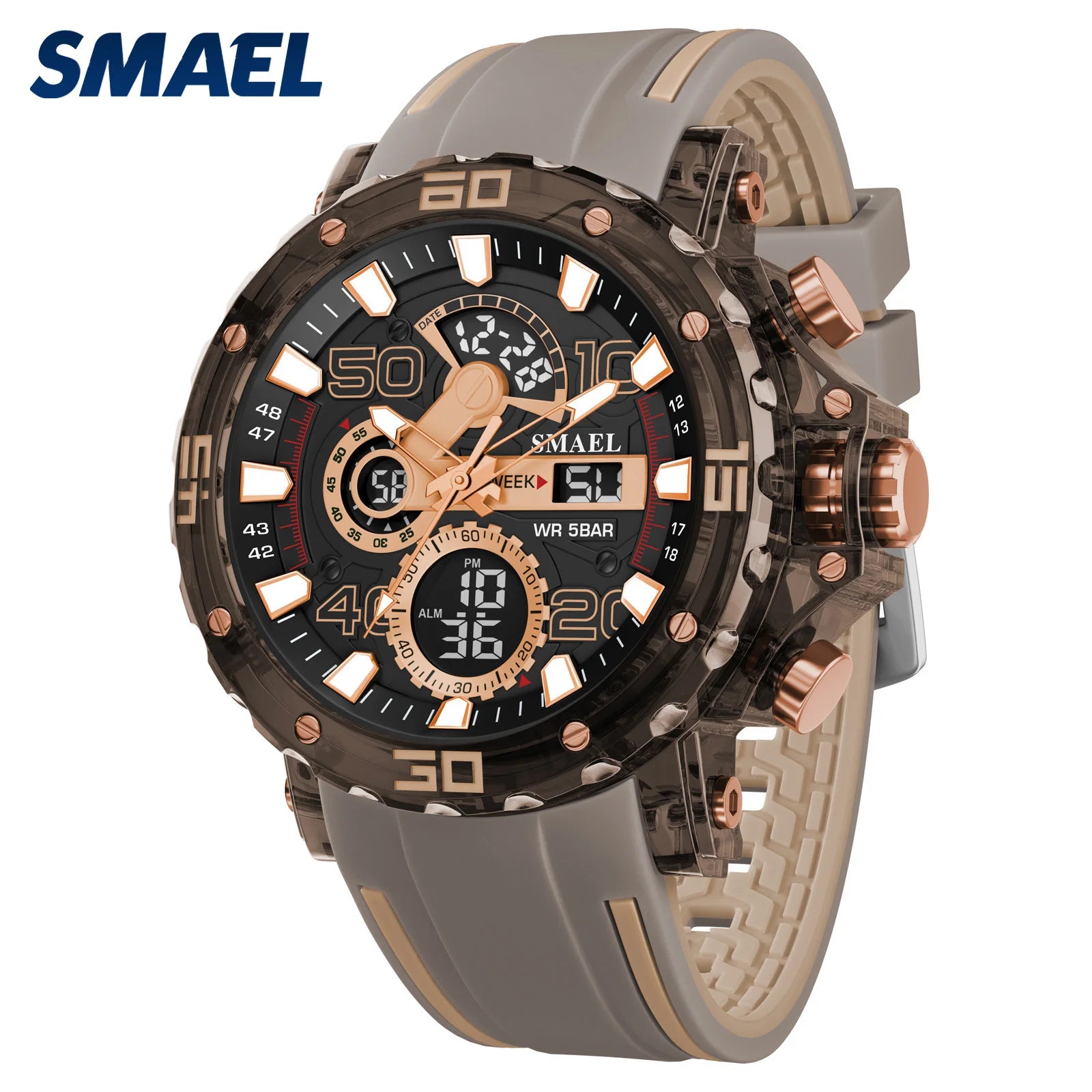 SMAEL 8136 Men's Sport Watch – 50M Water Resistant