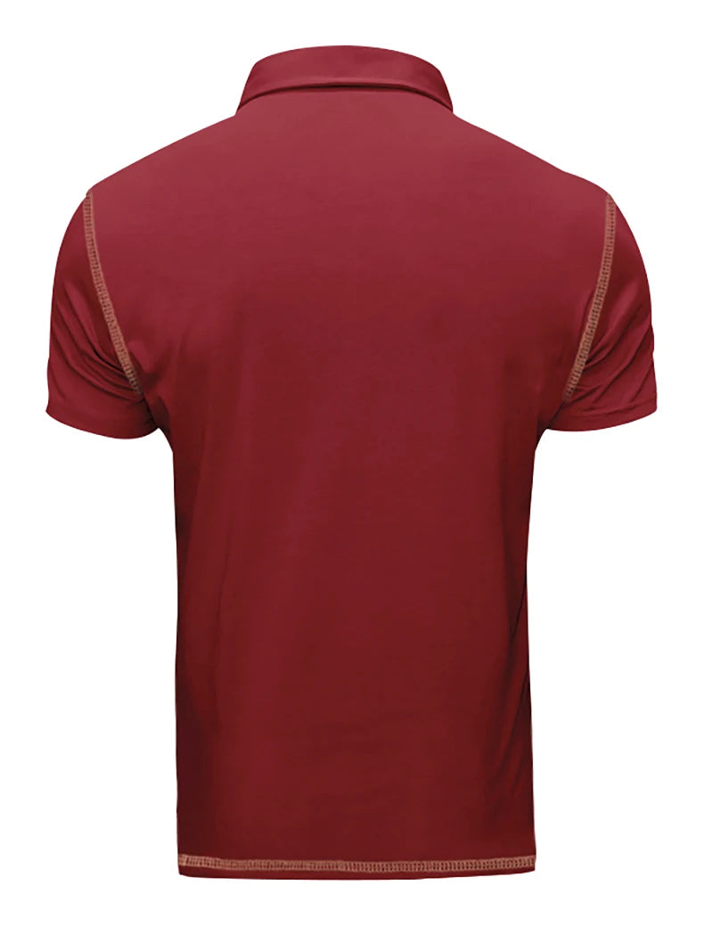 Men's Contrast Stitch Polo Shirt | Breathable Summer Fit