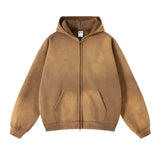 Men’s Oversized Tie-Dye Fleece Zip-Up Hoodie