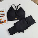 Women's Seamless Yoga Set with High-Waist Leggings