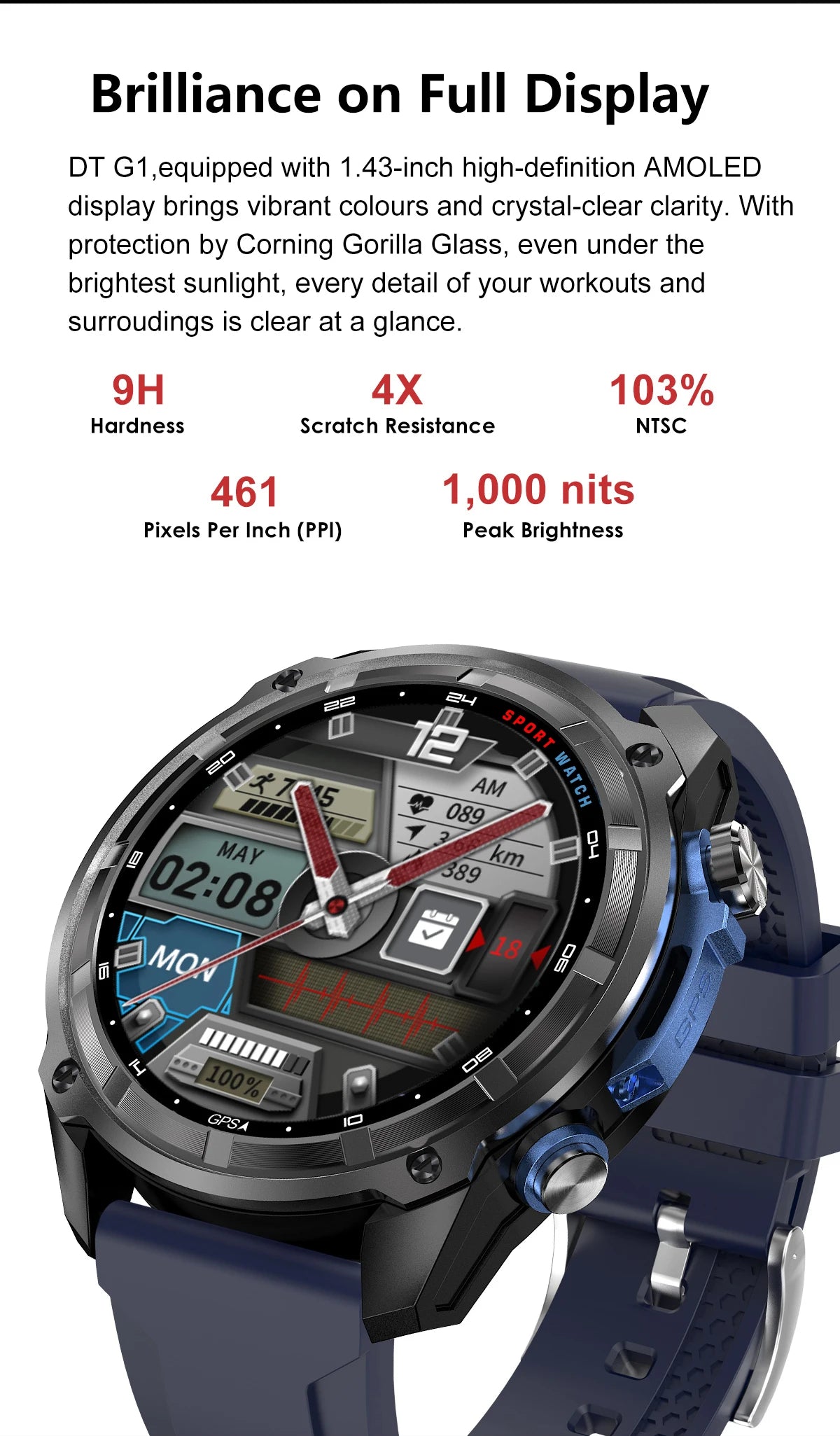 GPS Adventure Smartwatch – Sapphire Edition